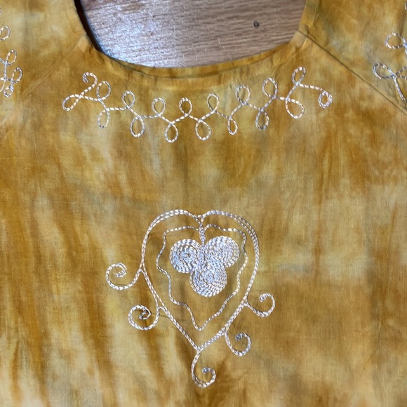 Boho tie dye long summer dress with embroidery - Picture 9 of 9